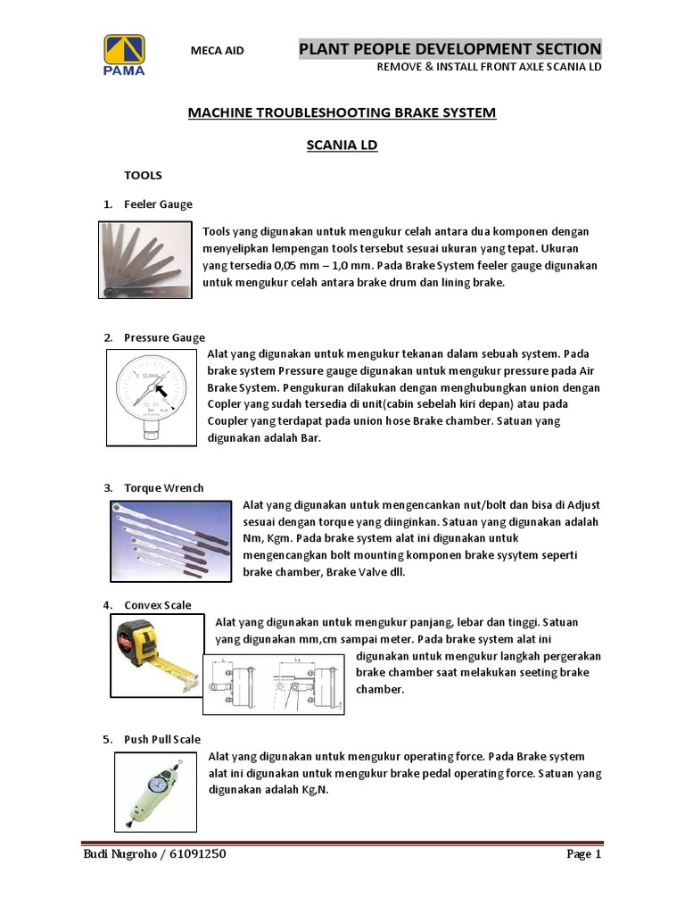 Troubleshooting Sistem Rem Scania LD | PDF