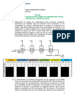 Taller Balance de Masa Sin Reacción Química en Unidades Multiples, Derivacion Y Recirculación