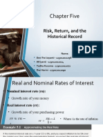 Chapter Five: Risk, Return, and The Historical Record