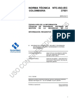 NTC-ISO-IEC 27001 SISTEMA GESTIÓN SEGURIDAD INFORMACIÓN