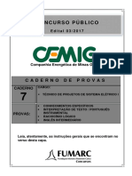 Caderno 7 - CEMIG 03 - Tecnico de Projetos de Sistema Eletrico I