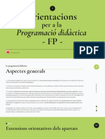 Orientacions Per A La Programació Didàctica de FP