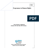Certificate Programme in Human Rights: Tutor Marked Assignments (January 2023 and July 2023 Sessions)