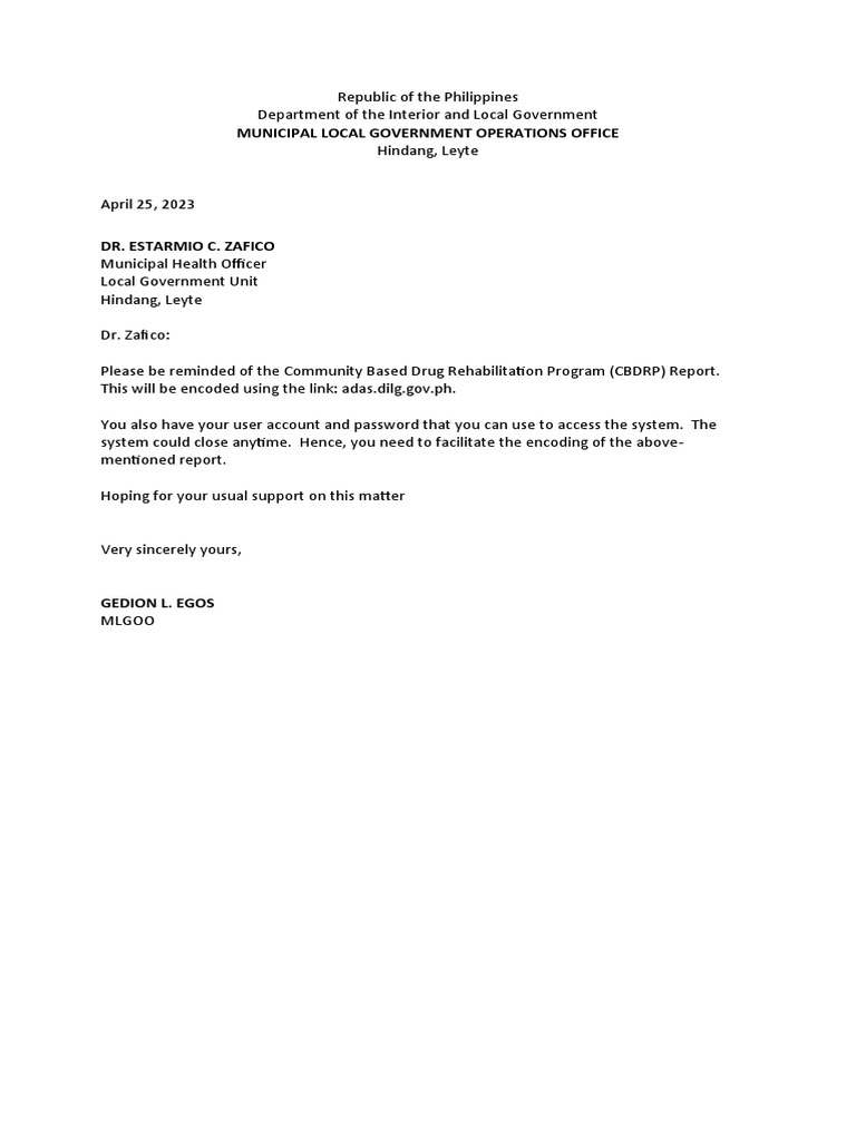 CBDRP Report Submission Reminder | PDF