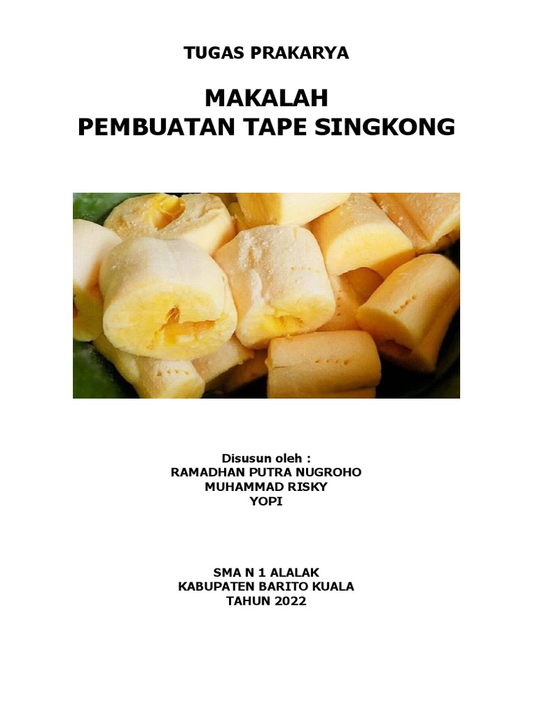 PEMBUATAN TAPE SINGKONG | PDF
