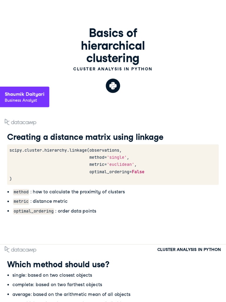 Chapter2 Hierarchical Clustering | PDF
