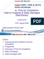 Programme Time For Completion Rate of Progress and DD 4