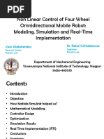 Non Linear Control of Four Wheel Omnidirectional Mobile Robot Modeling Simulation Real Time Implementation