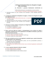 Respostas ao Questionário do Exame Nacional da Ordem dos Advogados de Angola