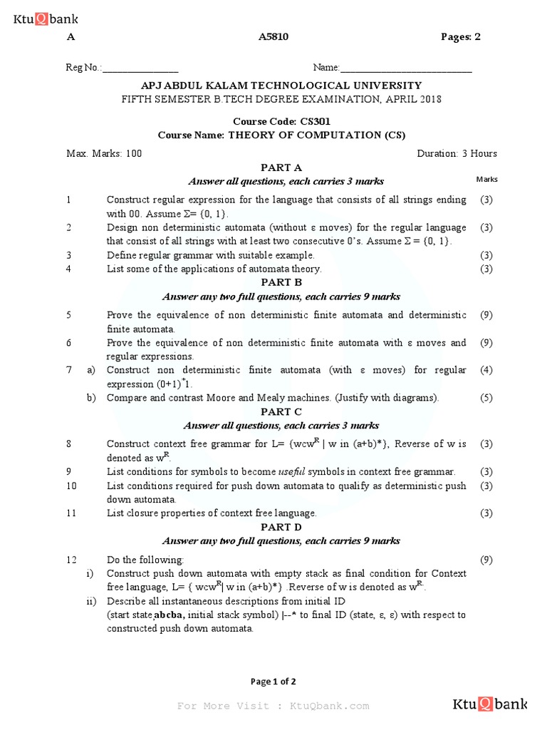 Ktu Graph Theory Solved Questionnaire Definition