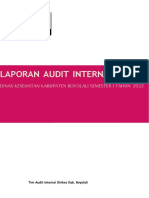 Laporan Audit Internal: Dinas Kesehatan Kabupaten Boyolali Semester I Tahun 2022