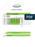 In-House Timesheet: Bryan F. M. Mortera Iv