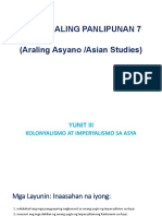 Module 10. Kolonyalismo at Imperyalismo NG Mga Kanluranin Sa Asya