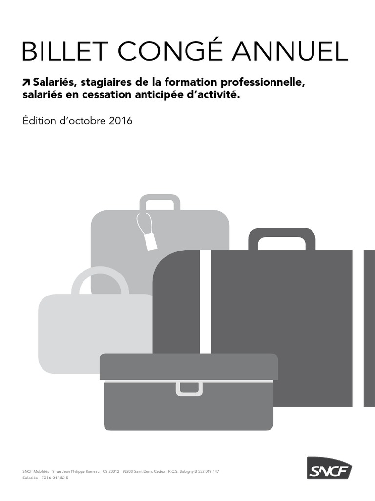 Formulaire Congé Annuel Sncf