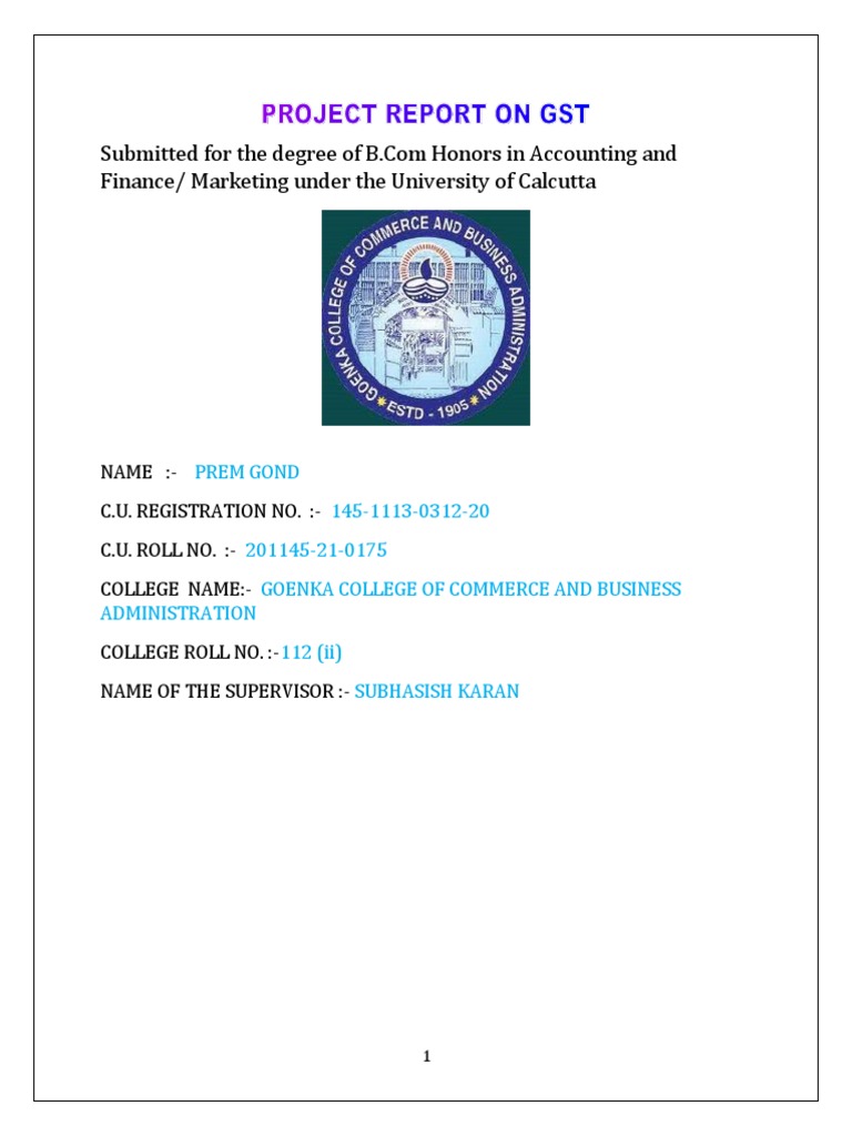 GST Project by Prem Gond | PDF
