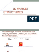 Various Market Structures