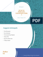 Hukum Pertama Termodinamik A: Kelompok 2