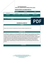 Facultad de Salud Formato para Guías Del Laboratorio de Simulación Clínica