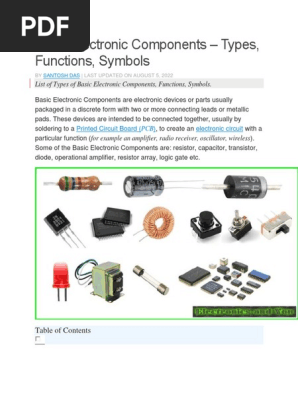 basic electronics components and their functions