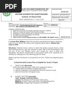 EDUC319 - Semi Detailed LP