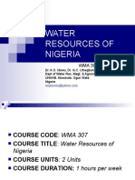 Water Resources of Nigeria