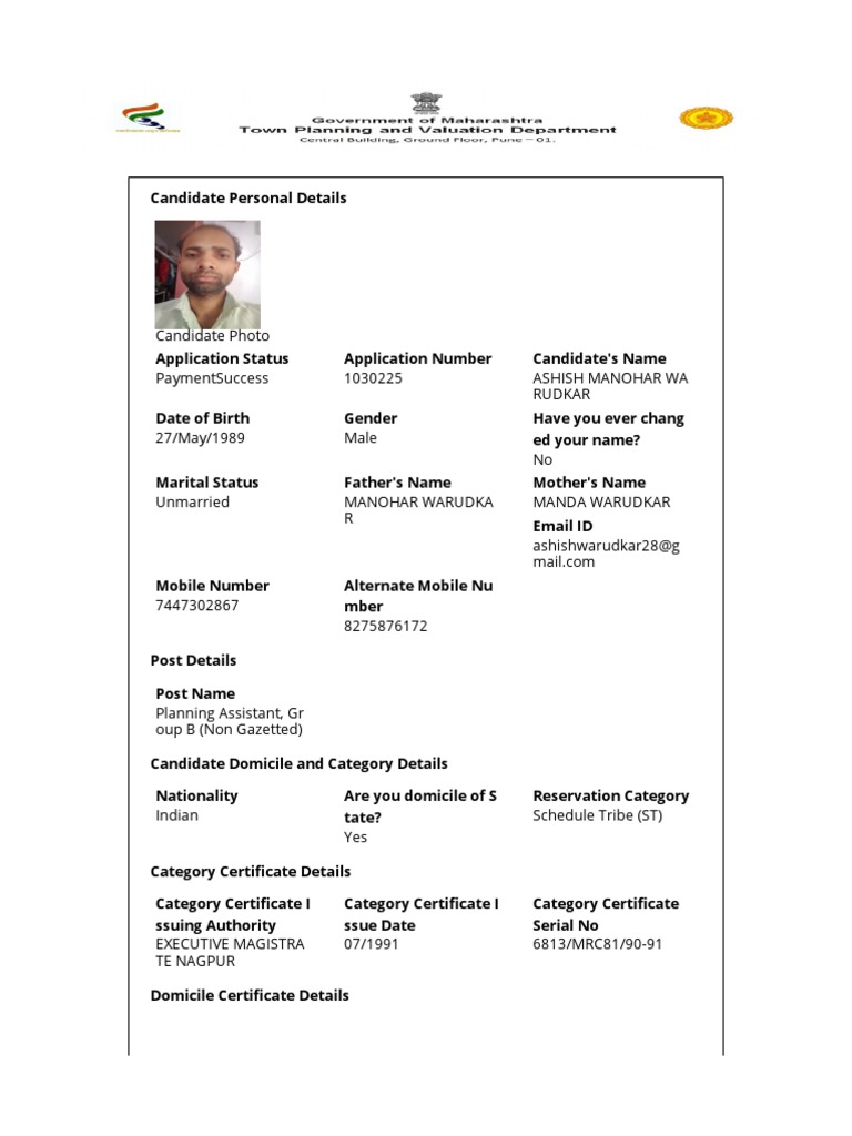 DTPMS Planning Assistant Group B (Non Gazetted) PDF