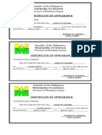 Certifacate of Appearance Form (DARMO)