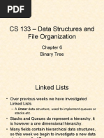 CS 133 - Data Structures and File Organization: Binary Tree