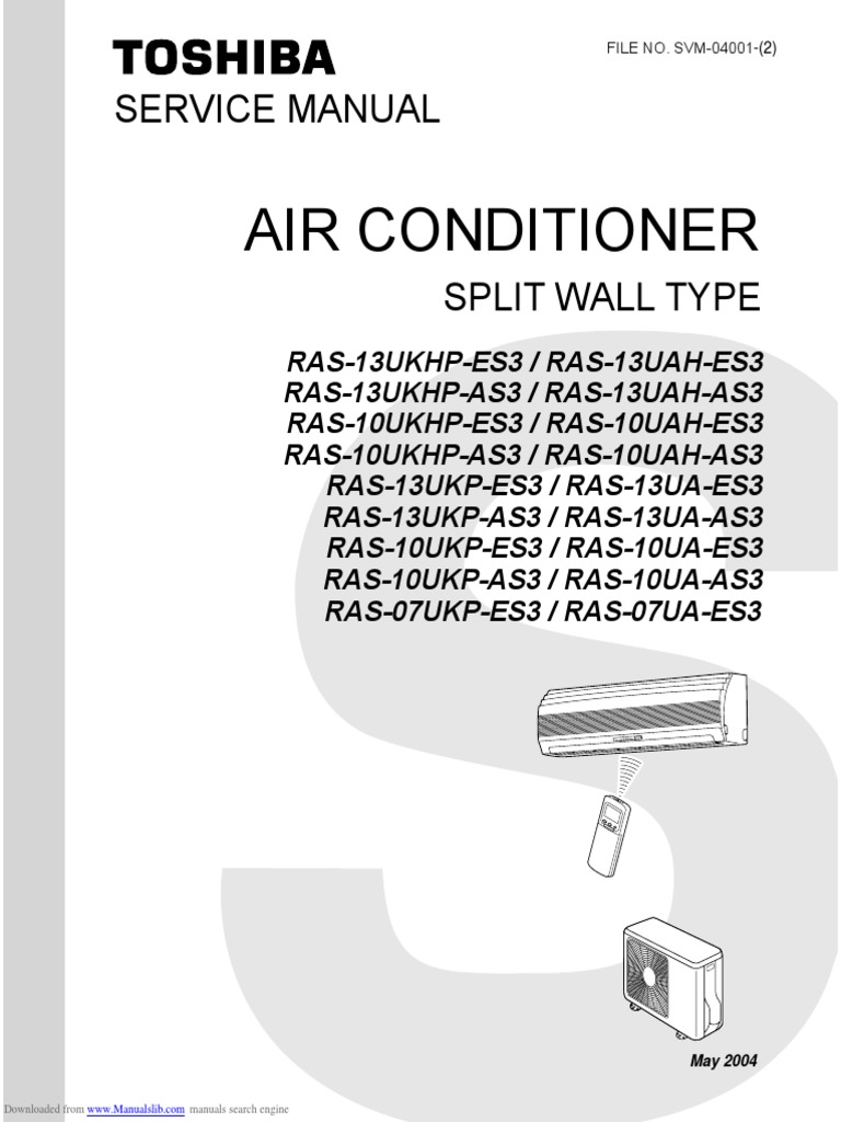 Air Conditioner Service Manual PDF Air Conditioning Applied And