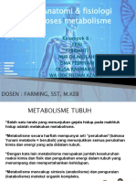 Anatomi & Fisiologi Proses Metabolisme: Dosen: Farming, SST, M.Keb