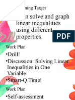 Learning Target: I Can Solve and Graph Linear Inequalities Using Different Properties