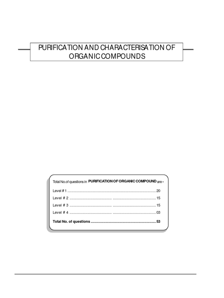 Purification and characterisation of organic compounds module 6 3