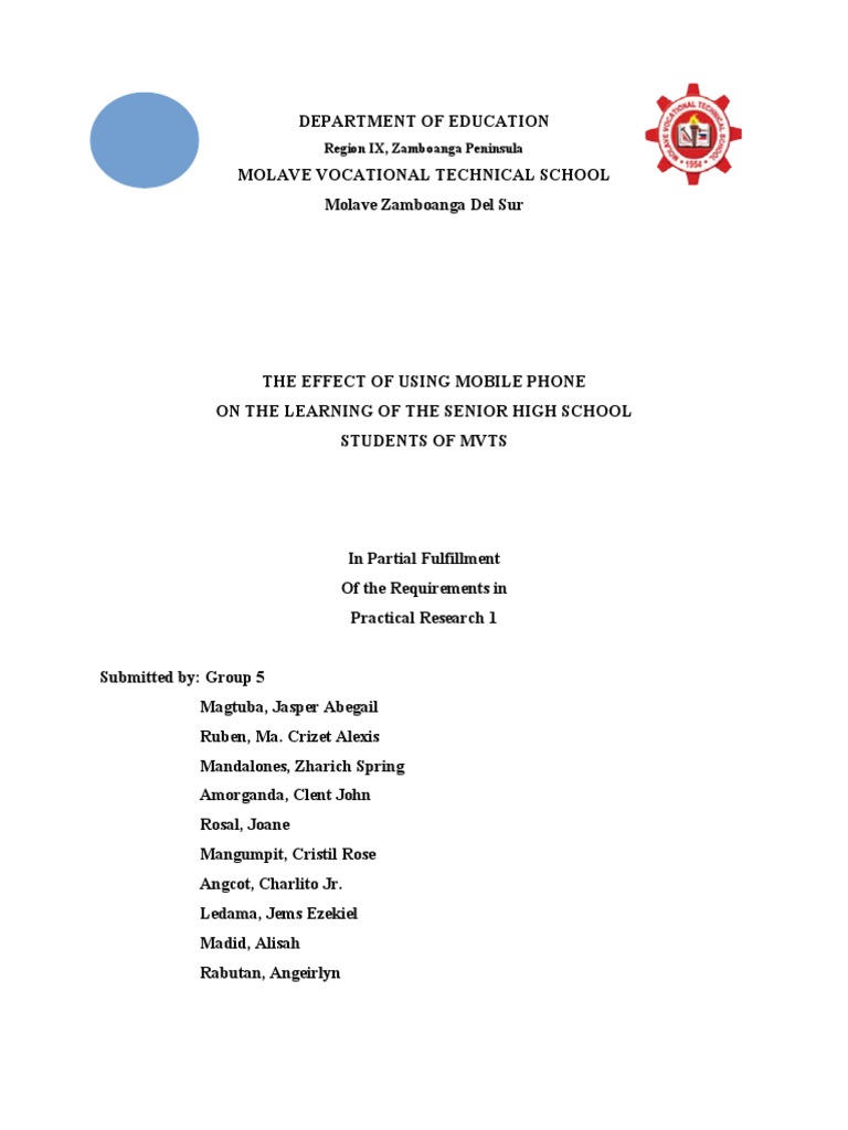 Impact of Mobile Phones on Learning | PDF