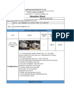 Quotation Sheet: (1) Commodity and Specification Usd) Usd) FOB Qingdao