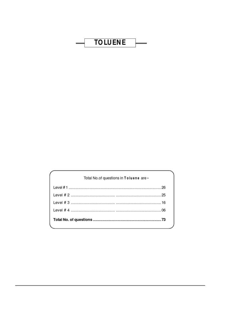06 Toluene Level Module 4 Pdf Toluene Benzene