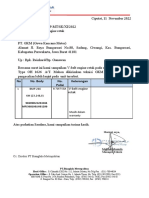 Surat Kepada MERCEDES BENZ (V-Belt Engine Retak BMP-266) 11-11-2022