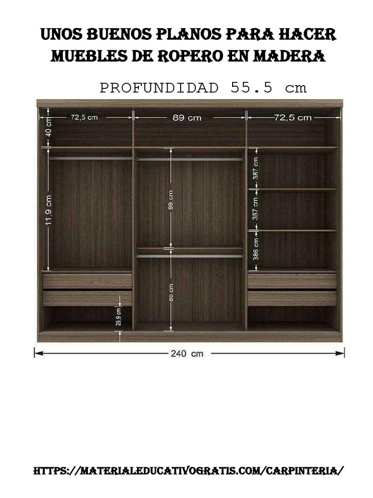 Planos de Roperos de Madera Gratis | PDF