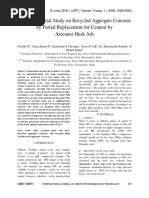 An Experimental Study On Recycled Aggregate Concrete by Partial Replacement For Cement y Areca-Nut Ash