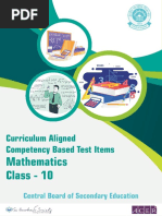 Curriculum Aligned Competency Based Test Items: Mathematics Class - 10