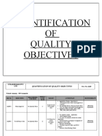 Quantification of Quality Objectives