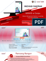 Inovasi Daerah MANISe CORPU BPSDM Provinsi Maluku Tahun 2023 1