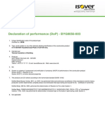 Declaration of Performance (Dop) - Byg0056-003: Thermal Insulation of Building