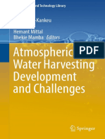 Atmospheric Water Harvesting Development and Challenges