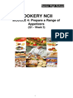 Cookery Ncii: MODULE 4: Prepare A Range of Appetizers