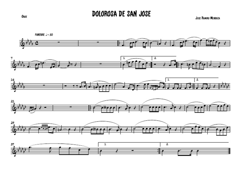 Dolorosa de San José Revisada Oboe PDF