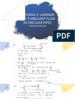 Tutorial 5: Laminar and Turbulent Flow in Circular Pipes: Proposed Solution