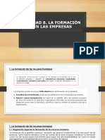 Unidad 8. La Formación en Las Empresas