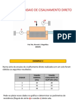 Exercícios - Ensaio de Cisalhamento Direto: Prof. Me. Marcelo S. Magalhães 2020/01