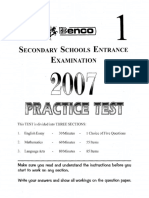 I. Enca) : Secondary Schools Entrance Examination