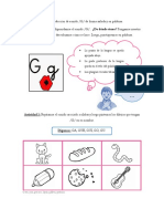 Producción de Fonema G de Forma Aislada y en Palabras Simples